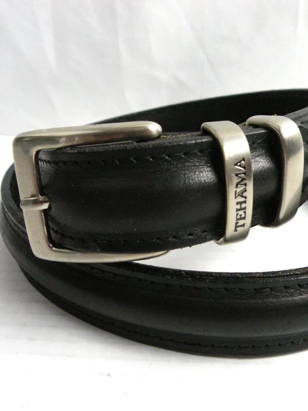 Tehama 7477 Men's Black Leather Belt 36